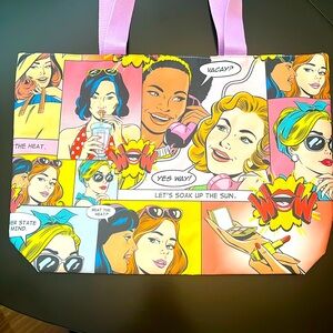 New Estee Lauder comic strip tote bag